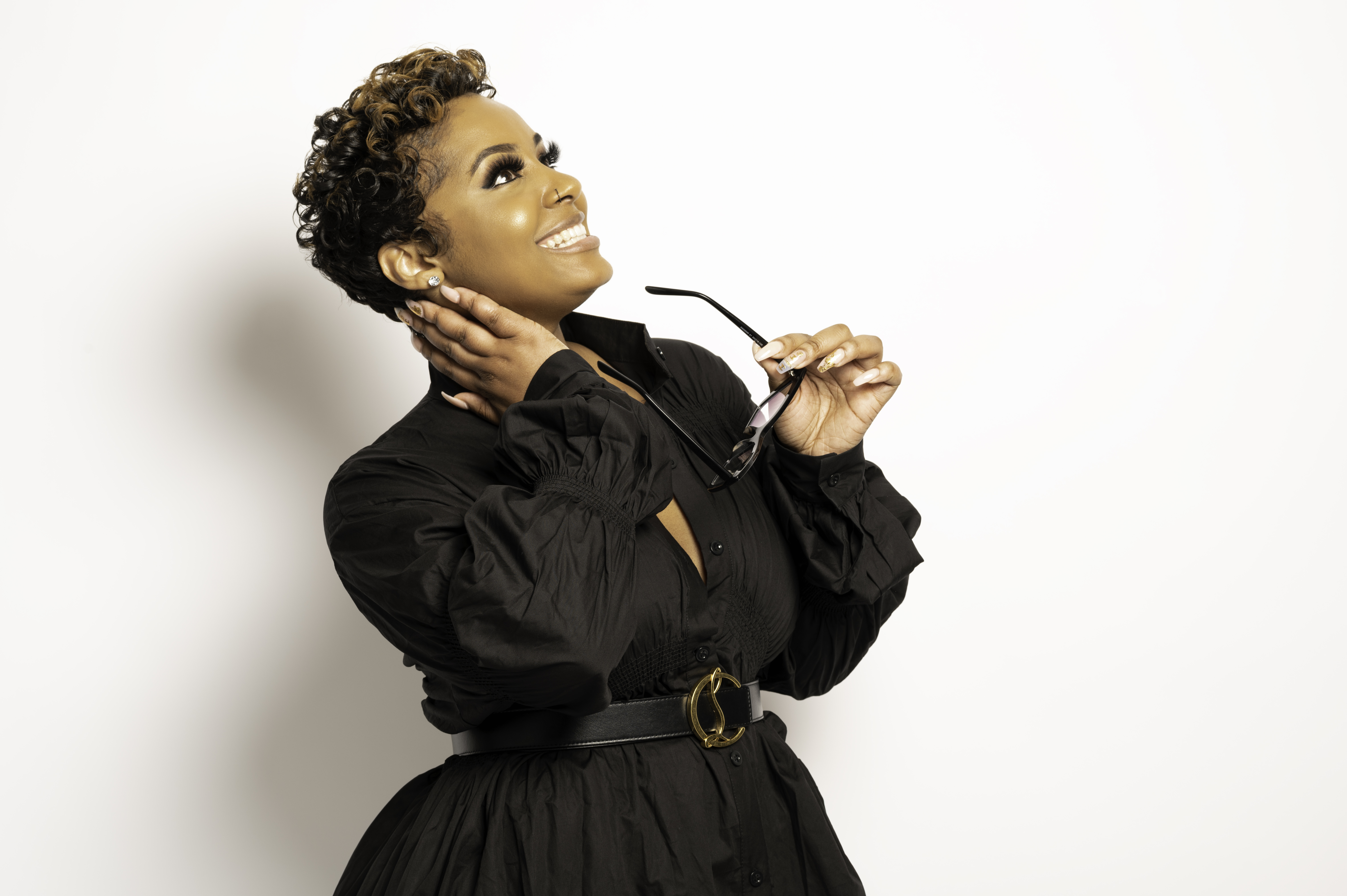 Ebony Shaw looking upward with hope and vision